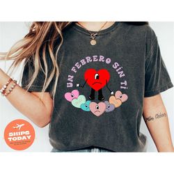 xoxo bad bunny heart shirt, benito shirt, valentines shirt, un san valentin sin ti, xoxo valentines shirt, bad bunny val