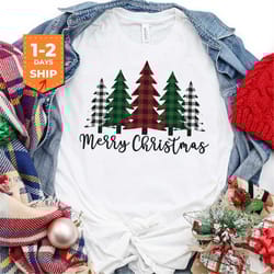 ladies merry christmas shirt | women christmas shirt | cute christmas shirt | women holiday shirt | leopard print christ