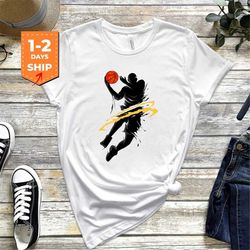 basketball slam dunk tshirt | basketball slam dunk flame silhouette player tshirt | basketball shirt | basketball tee