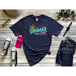 last day of school |  hello summer happy last day of school shirts |  end of school year |  goodbye school  | hello summ