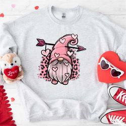 valentine's day leopard print gnomes t-shirts gnome love sweatshirts valentines day hoodie valentines day shirts