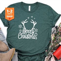 merry christmas deer shirt | christmas antlers shirt | antlers shirt | merry christmas reindeer shirt | christmas de