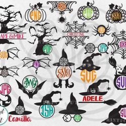 halloween svg bundle, halloween svg, fall svg, autumn svg, hats svg, witch svg, pumpkin svg, quotes, cut file cricut