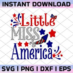 little miss firecracker svg, 4th of july svg for kids, little miss 4th of july svg, cricut, silhouette