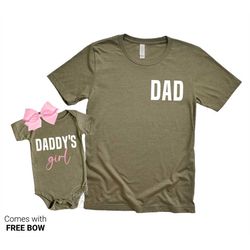 Our First Fathers Day Matching Shirts, Fathers Day Gift from Daughter, Dad and Baby Matching Shirts Daddys Girl fathers