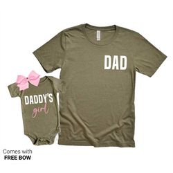 our first fathers day matching shirts, fathers day gift from daughter, dad and baby matching shirts daddys girl fathers