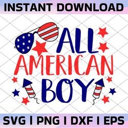 all american boy svg - american kid svg - american svg - patriotic svg - svg, dxf, png, jpg