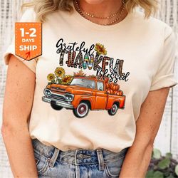 grateful thankful blessed shirt | fall shirt | thanksgiving shirt | thanksgiving family matching shirt | thanksgiving mo