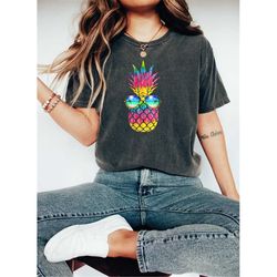 pineapple sunglasses shirt, pineapple shirt, summer shirt, summer vacation tee, pineapple beach shirt, matching beach te