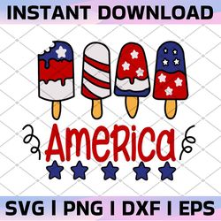 red white blue popsicle svg, 4th of july svg, july 4th ice cream svg, usa patriotic svg, independence day svg, memorial