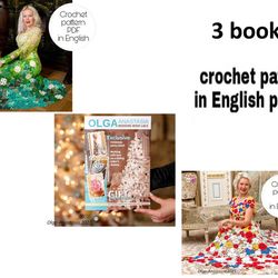 3 book crochet dress pattern - crochet pattern- crochet flower pfttern - irish crochet pattern - dress crochet pattern