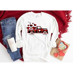 valentines truck with heart, truck with heart, valentines day shirt, couple matching shirt, gift for wife, mothers day