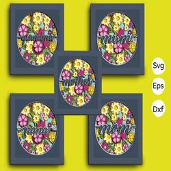 bundle flower papercut light box