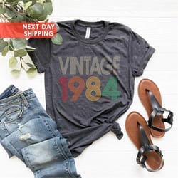 39th birthday shirt, vintage 1984 shirt, 39th birthday gift for women, 39th birthday gift for men, 39th birthday friend,