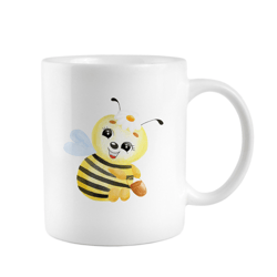 Watercolor sublimation Funny bee PNG, JPEG