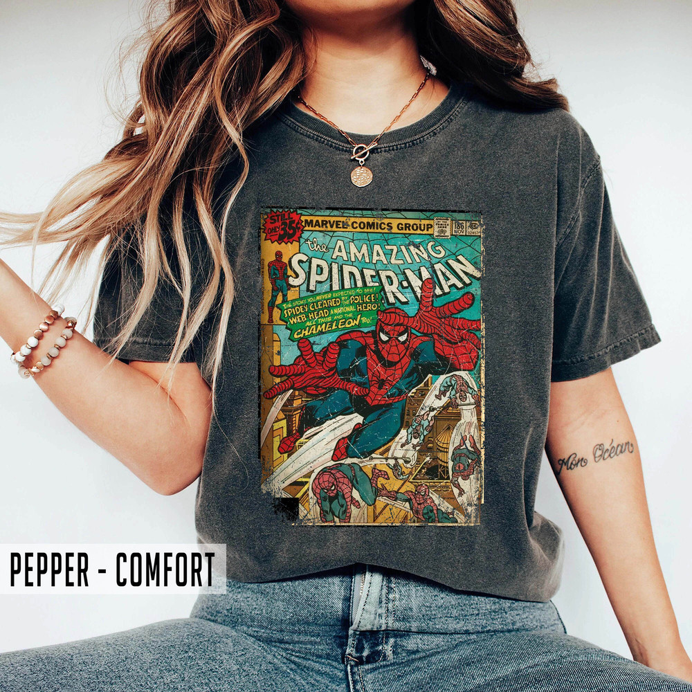 Amazing Spider-Man Avenger Superhero, Vintage Spiderman Shirt, Marvel Comfort Colors Shirt, Marvel Avengers Shirt, Spiderman Birthday Shirt - 1.jpg