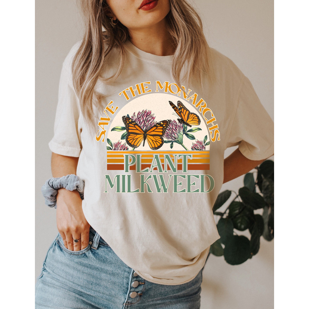 Comfort ColorsĀ® Shirt, Butterfly Shirt, Monarch Butterfly Shirt, Save the Monarchs Shirt, Botanical Shirt, Cottagecore Shirt, Butterfly Tee - 2.jpg