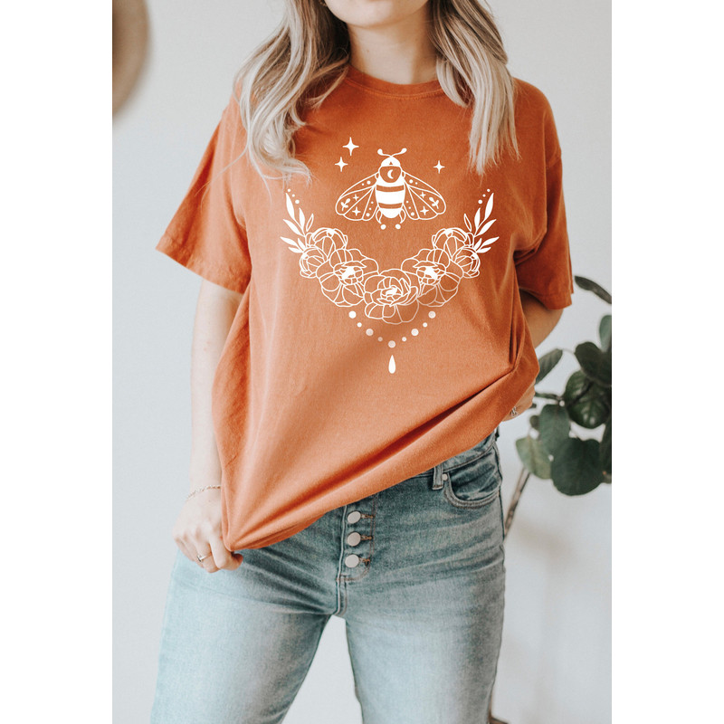 Comfort Colors® Shirt, Celestial Bee Shirt, Flowers Shirt, Bee Botanical Shirt, Celestial Shirt, Mystical Shirt, Nature Tee, Bee Lover Gifts - 5.jpg