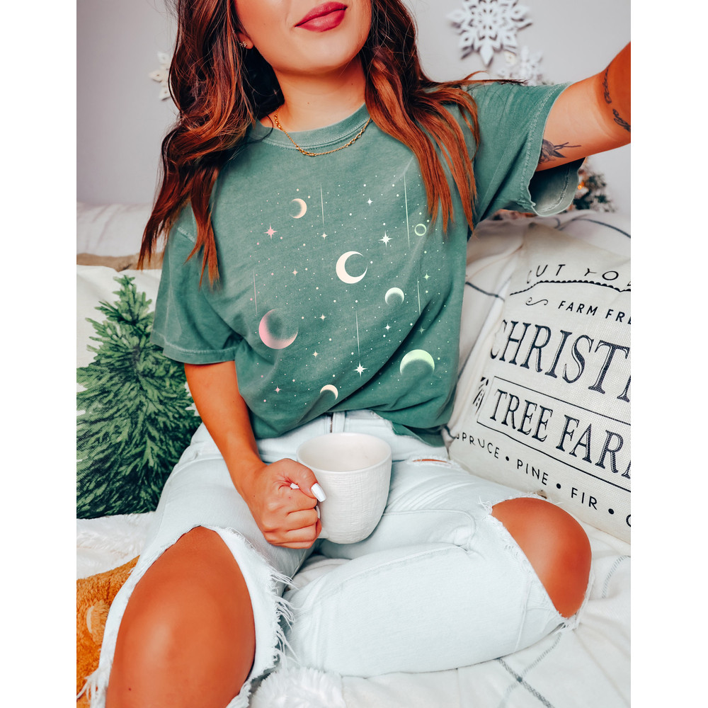 Comfort Colors® Shirt, Celestial Shirt, Spiritual Shirt, Astrology Shirt, Garment Dyed, Moon Shirt, Moon Phases Shirt, Gift For Mom - 4.jpg