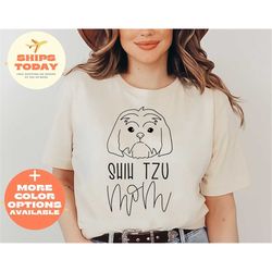 shih tzu mom | personalized dog mom shirt | liver, brindle, white, black custom dog breed shirt | dog lover gift for mom