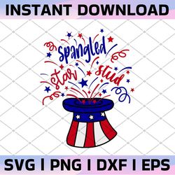 star spangled stud svg, fourth of july svg, 4th of july svg, america svg, boys svg, patriotic svg, red white & blue svg,
