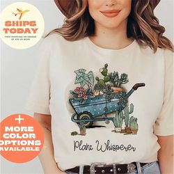 the plant whisperer shirt, plant lover, plant lady tee, plant tee, gardening gift, plant mom gift, botanical tee, plant