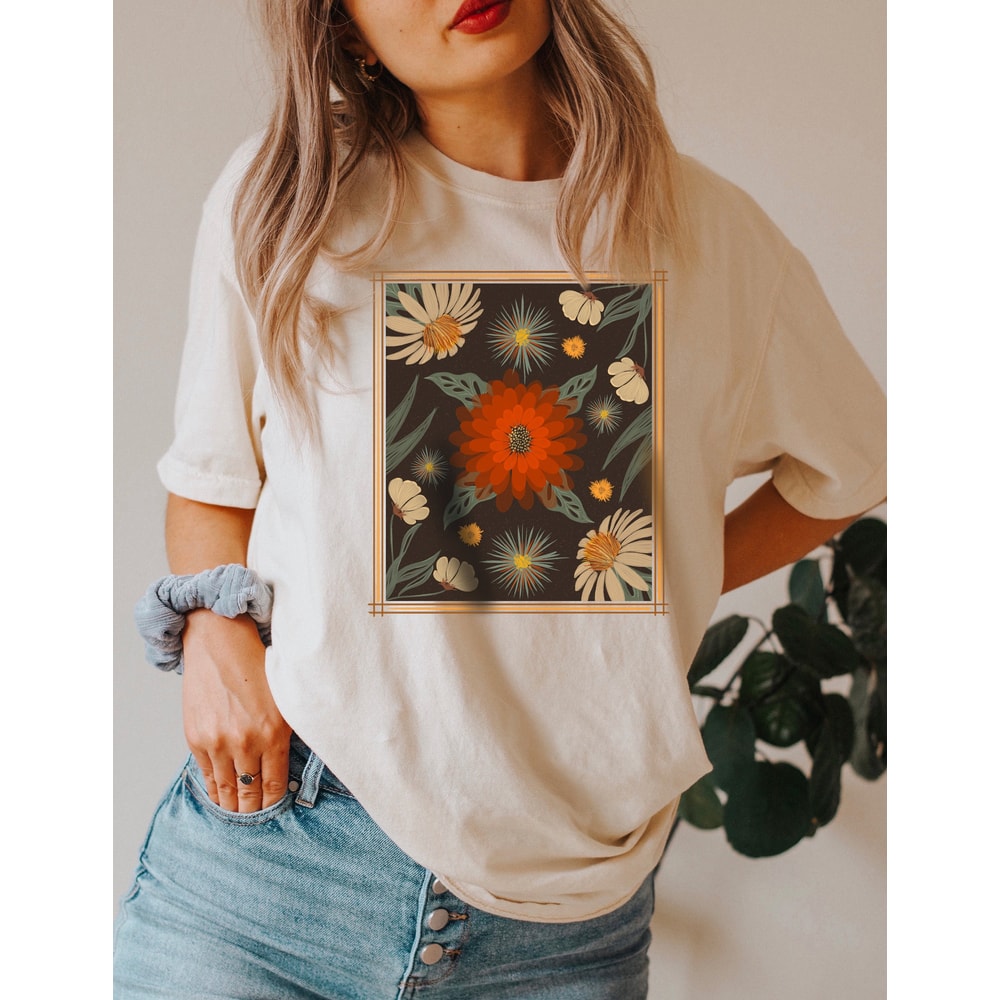 Comfort ColorsĀ® Shirt, Flowers Shirt, Boho Floral Shirt, Flowers Nature Shirt, Wildflower Shirt, Botanical Shirt, Plant Lover Gift - 2.jpg