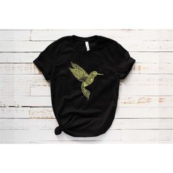 hummingbird mandala t-shirt, boho shirt, bird lover shirt, hummingbird shirt, bird tee, hummingbird shirt, mandala shirt