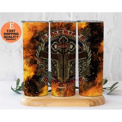 god and guns 20oz stainless steel tumbler - perfect for patriotic americans, show your support for god and guns with tre