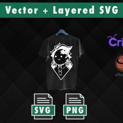 anime demon slayer svg , fichiers vectoriels anime, anime png , tanjiro svg