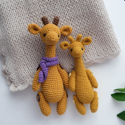 Mini Giraffe crochet pattern amigurumi pdf stuffed pocket toy