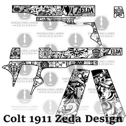 engraving laser designs colt 1911 zeda design