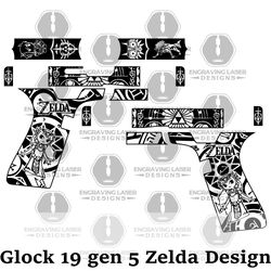 engraving laser designs glock 19 gen5 zelda design