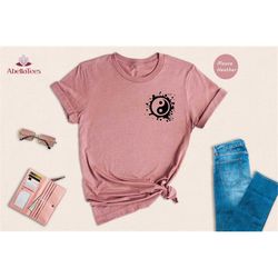 ying yang splat shirt, ying yang t-shirt, yoga shirt, shirt for women, pocket ying yang, japanese yin yang, ladies t-shi