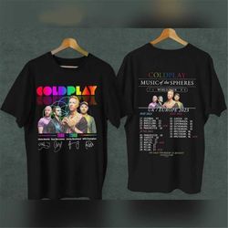 coldplay music hoodie, vintage music band t-shirt, coldplay 2023 music of the spheres tour shirt world tour 2023