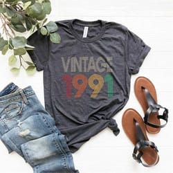 vintage 1991 shirt, 32nd birthday gift for women, 32nd birthday shirt, 32nd birthday woman, 32nd birthday gift for men,
