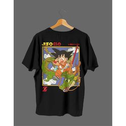 100 cotton, anime graphic tee, oldschool summer goku japanese anime t-shirt, manga japanese t-shirt, fan made merch, uni