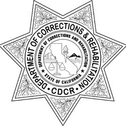 cdcr svg seal in 7 point star badge logo vector file california dept of correction and rehabilitation patch for cnc lase