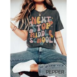 fifth grade graduation shirt, next stop middle school shirt, retro 5th grade graduation tshirt, groovy elementary school