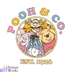 cute pooh bear and friends best svg cutting digital files