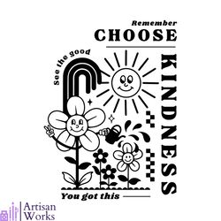 choose kindness kindness matters svg for cricut sublimation files
