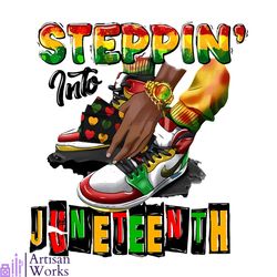 stepping into juneteenth png silhouette sublimation files
