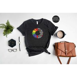 lgbt sunflower shirt, equality tee, lesbian shirt, pride tee, gay pride shirt, human rights tee, lesbian gay shirt, love