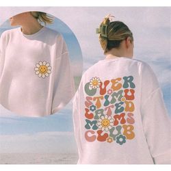 overstimulated moms club shirt, overstimulated moms comfort colors shirt, cute retro shirt for moms, mother's day gift f