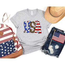 usa shirt, usa flag shirt, usa leopard shirt, 4th of july shirt, independence day shirt, 4th of july gift, independence