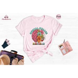 mental health matters gift, mental health shirt, plant lovers gift, gardening gift, flower t-shirt, floral brain, mental