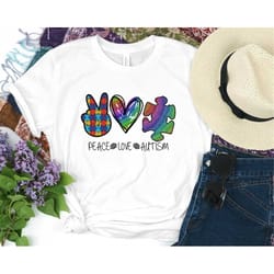 peace love autism shirt, peace love autism, neurodiversity shirt, autism awareness shirt, autistic pride shirt, autism s
