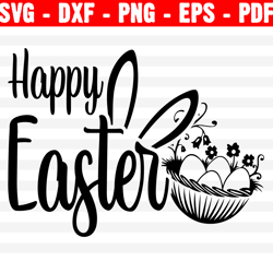 happy easter svg, hoppy easter svg, cute easter bunny, kids easter, funny easter shirt svg file for cricut & silhouette