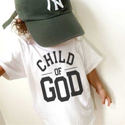 christian shirt for toddlers, child of god, youth religious shirt, godson & goddaughter gift, church shirt for kids, lov