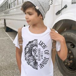 lion of judah christian shirt for youth, kid's bible verse shirt, religious gifts, religious shirts for boys, faith shir